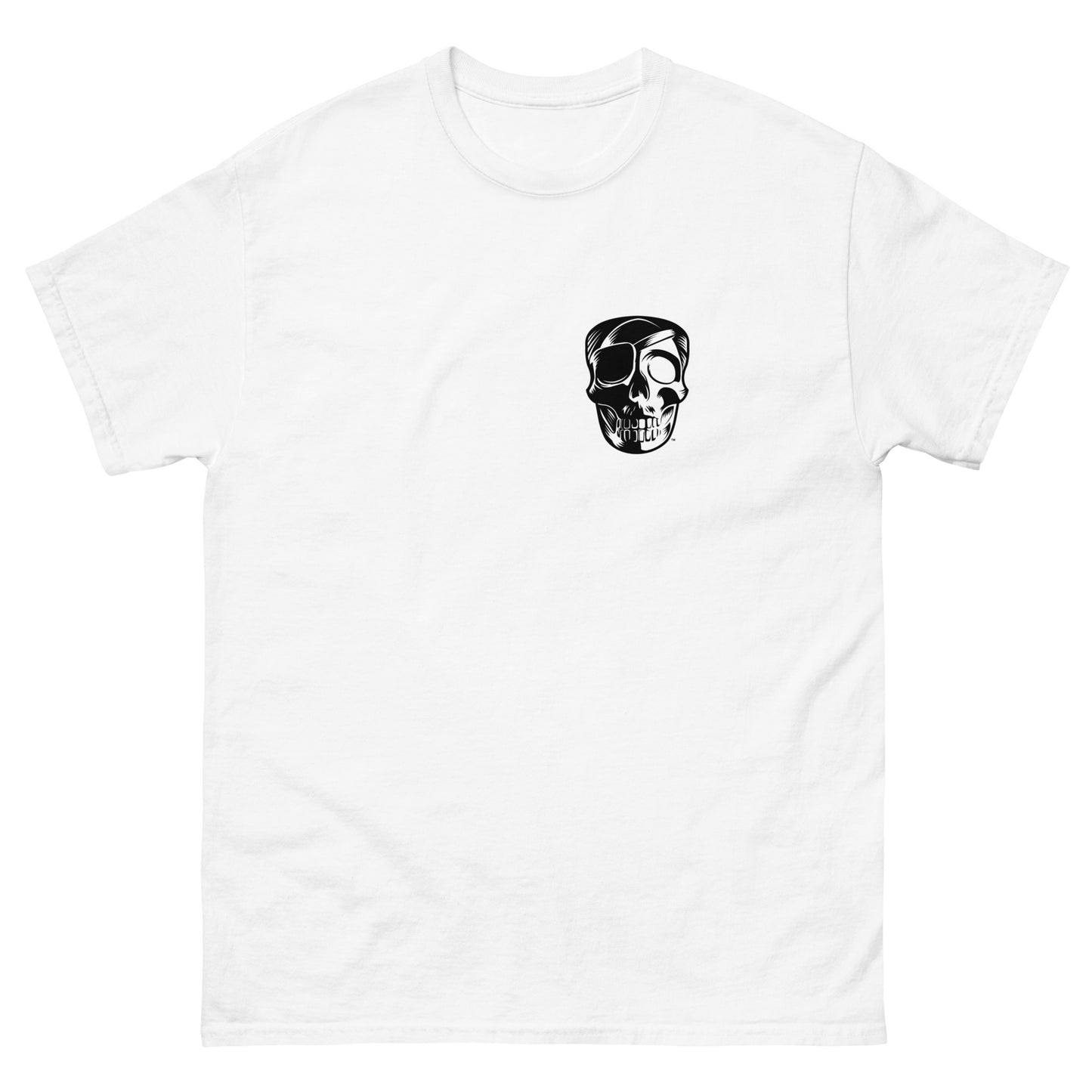 White Skull Cotton Men's Classic T-Shirt