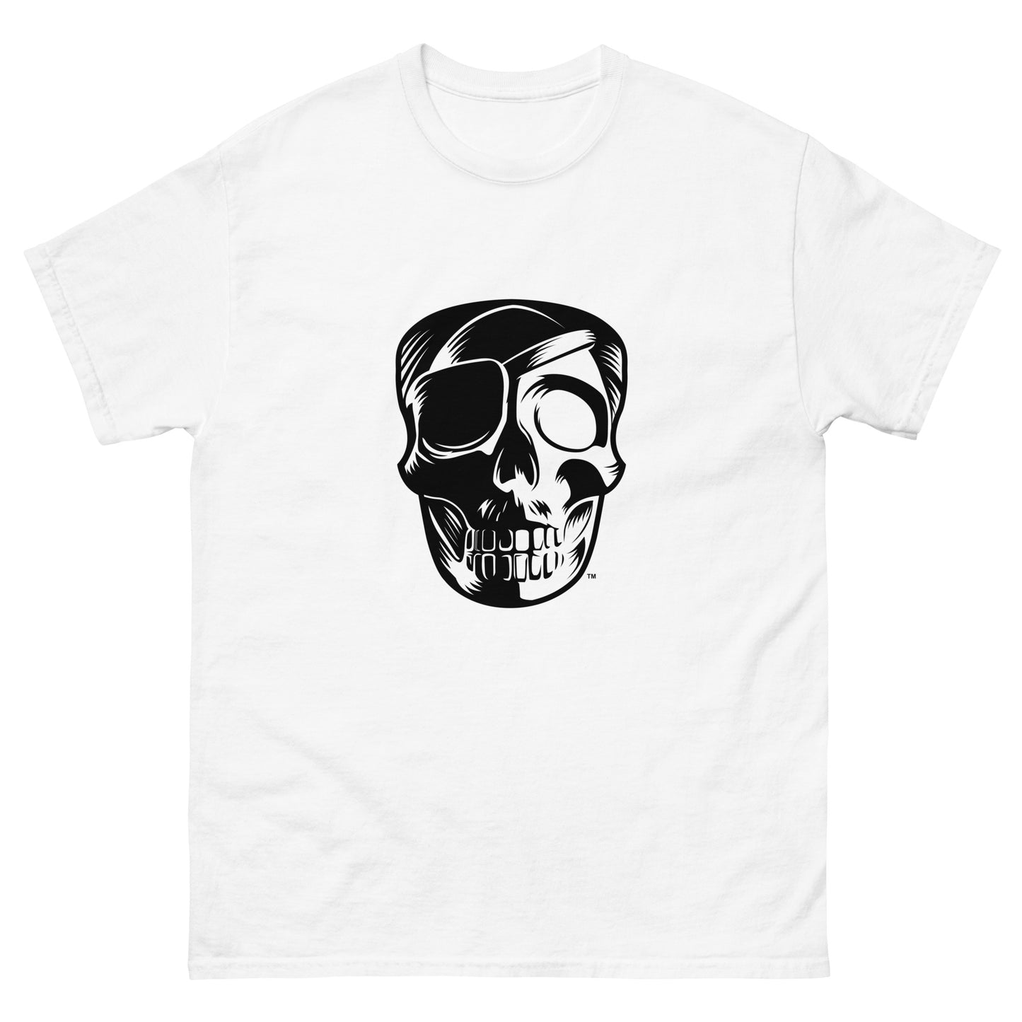 Skull Classic White Cotton T-Shirt