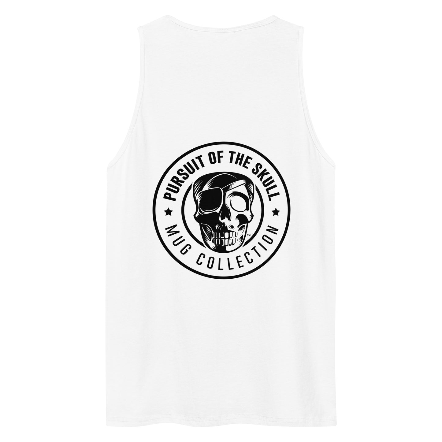 Pursuit of the Skull Men’s Premium White Tank Top