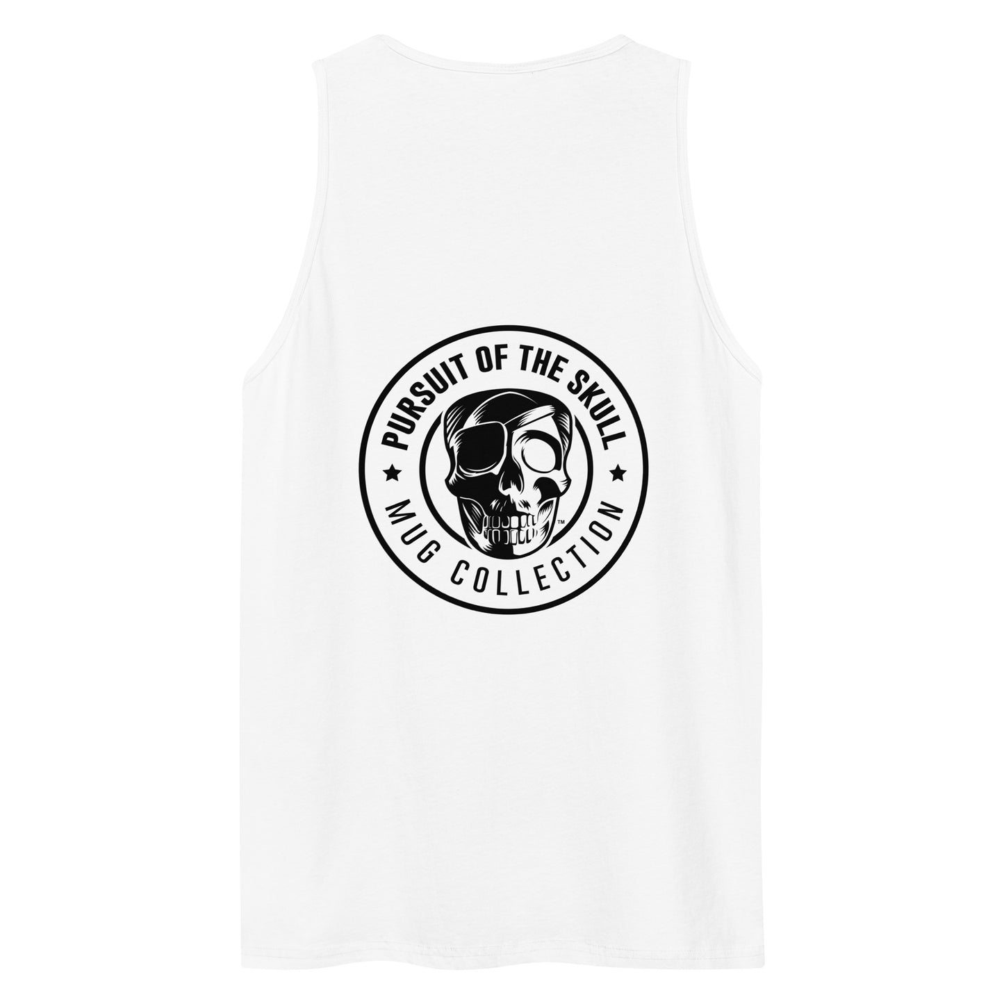 Pursuit of the Skull Men’s Premium White Tank Top