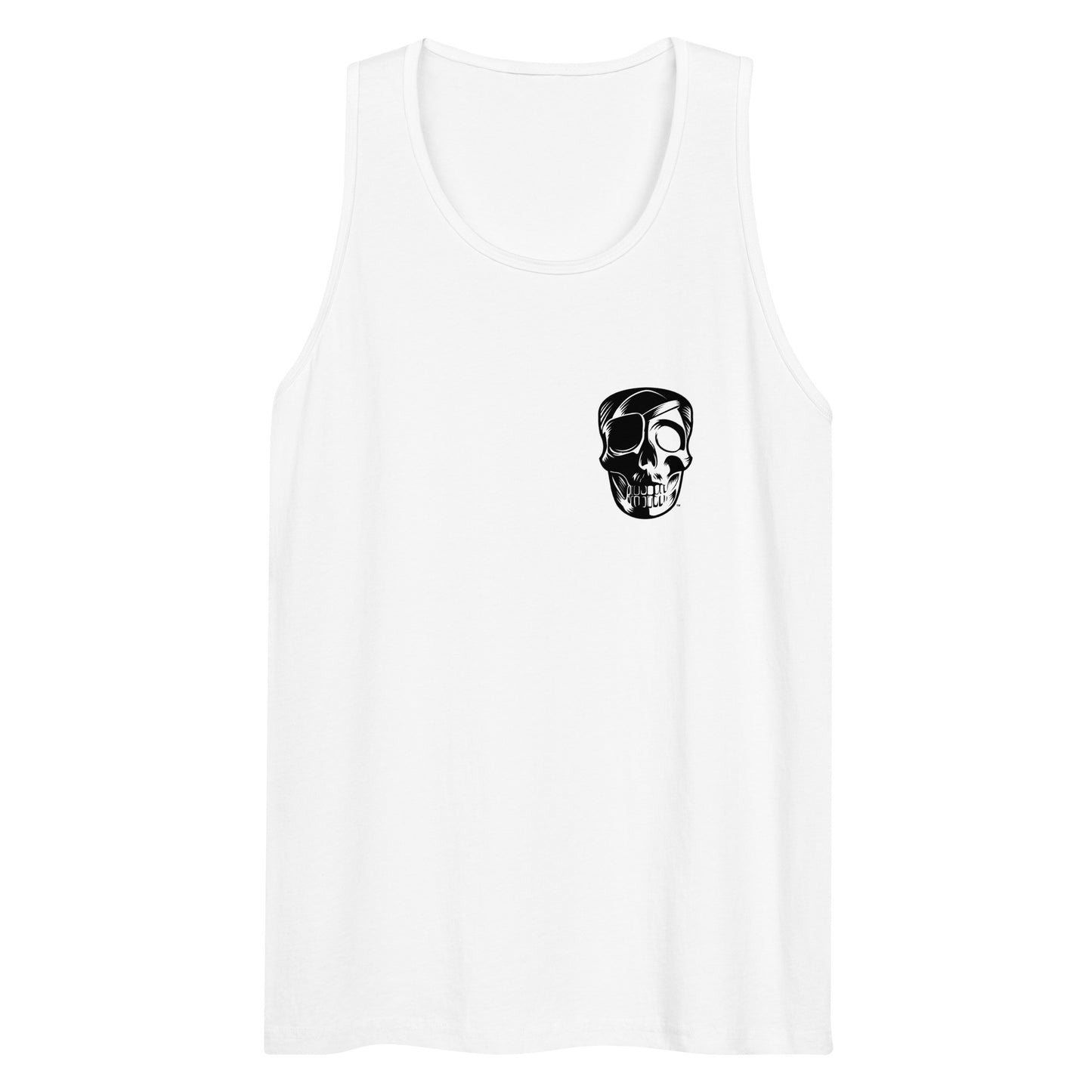 Pursuit of the Skull Men’s Premium White Tank Top