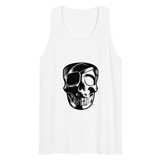 Pursuit of the Skull Men’s Premium White Tank Top